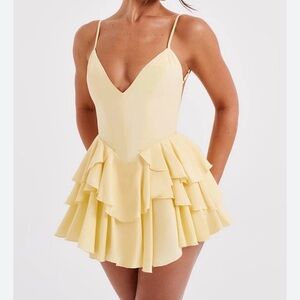 Yellow Ruffled Romper